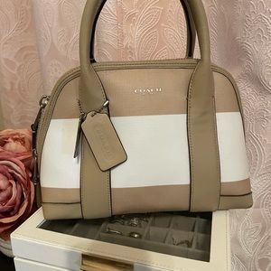 Coach color block hand bag
